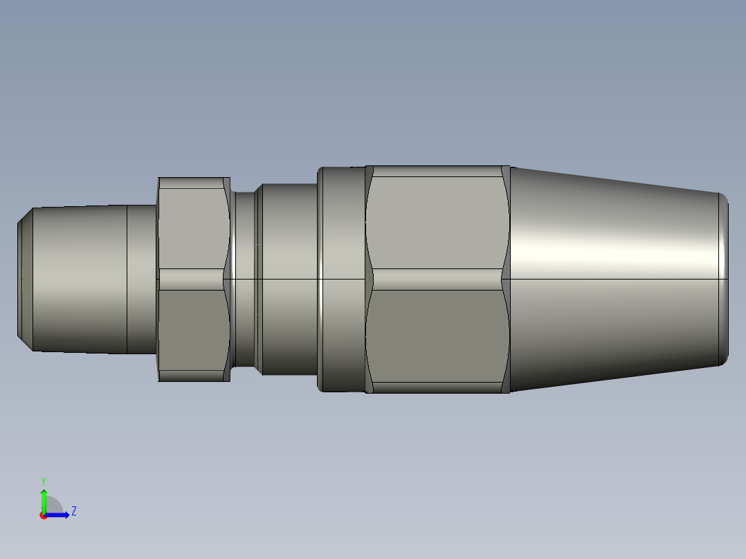 压缩运输工具用导管接头左视图