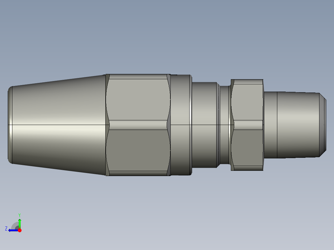 压缩运输工具用导管接头右视图