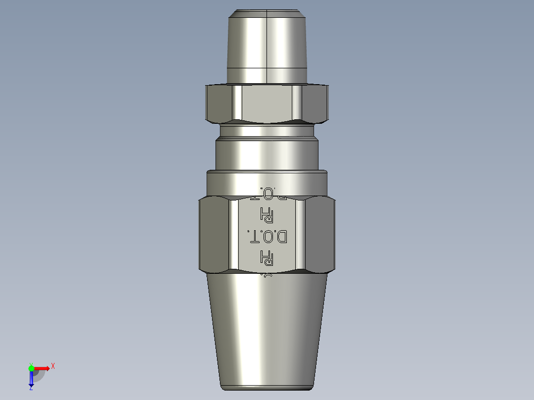 压缩运输工具用导管接头俯视图