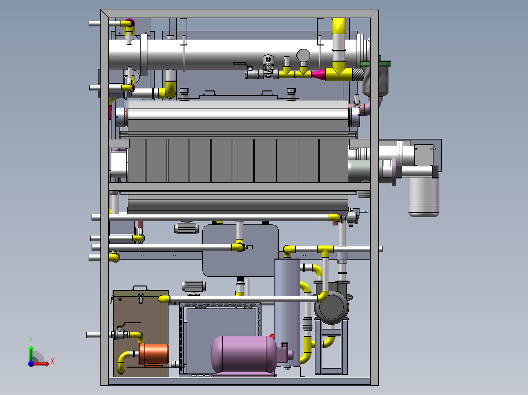 污水生化处理装置蒸发器后视图