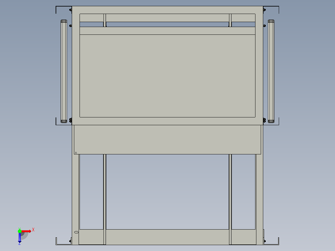 模具存放架（活动抽板）俯视图