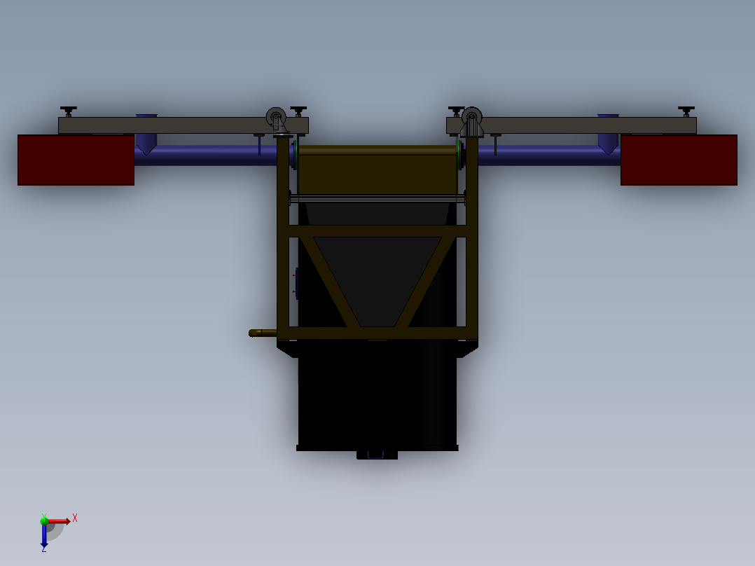 料斗给料机俯视图
