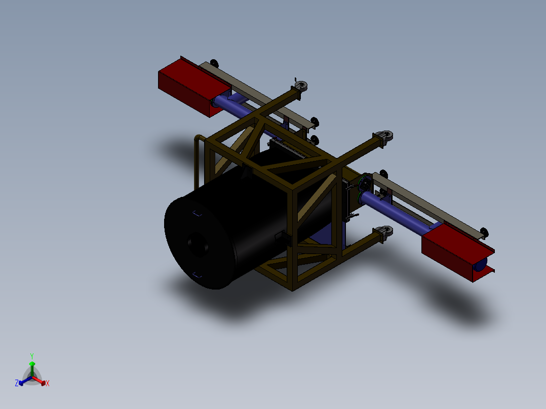 料斗给料机正等轴测图