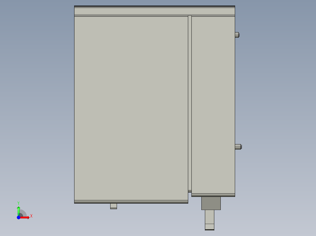 基恩士KV-1000_kc图纸模型前视图
