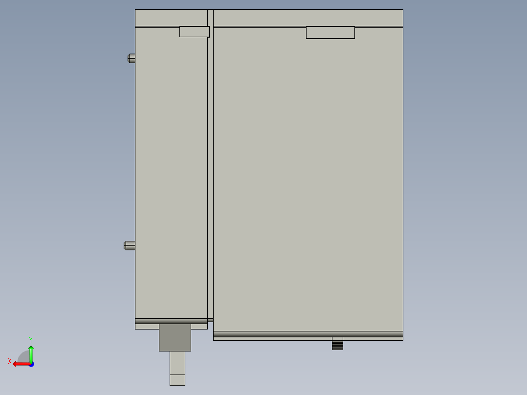 基恩士KV-1000_kc图纸模型后视图