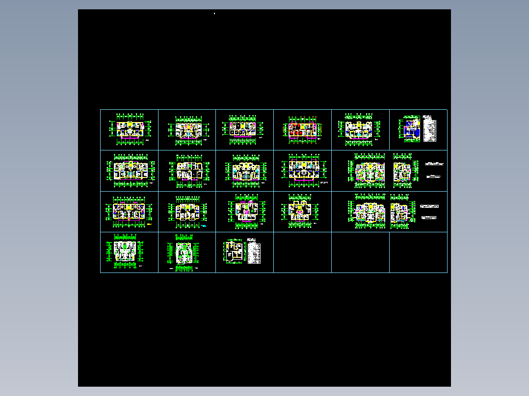 住宅楼户型标准层平面图