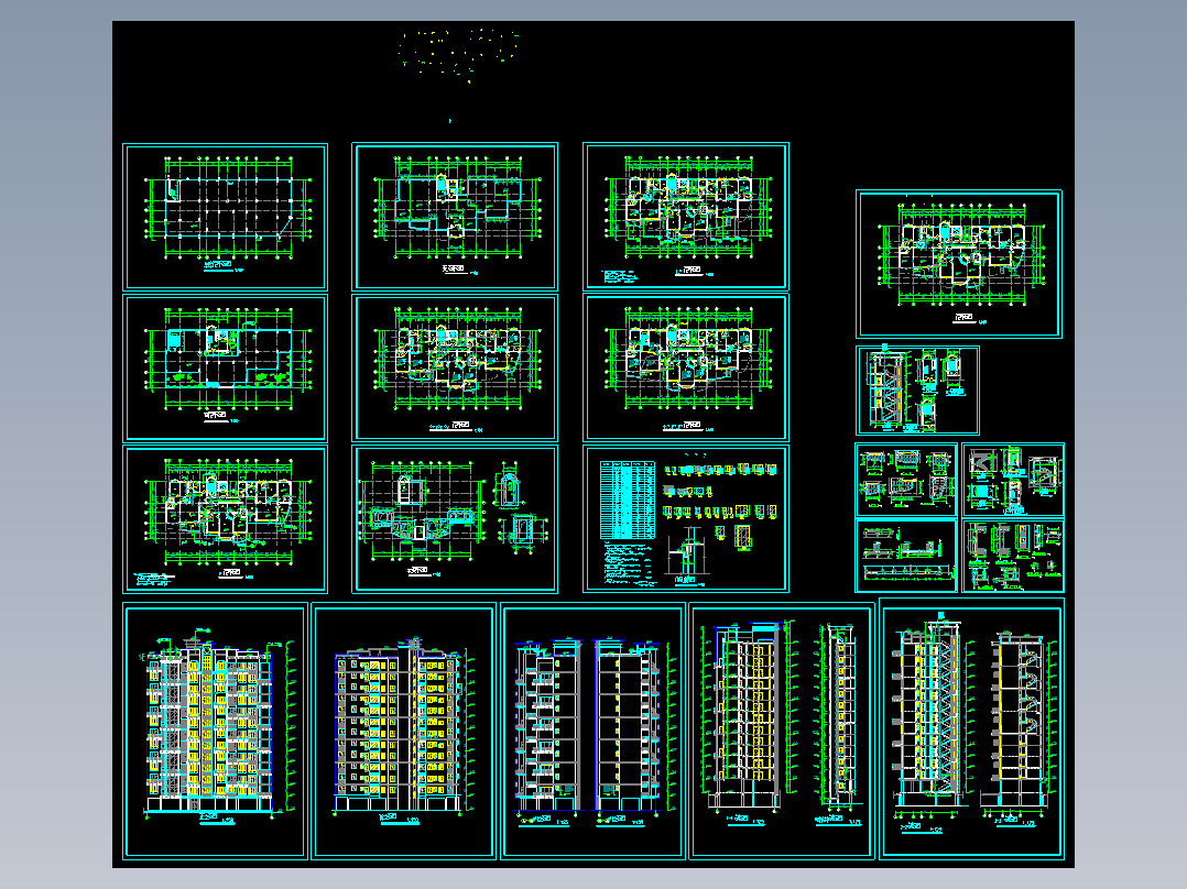 高层住宅楼H幢建筑图