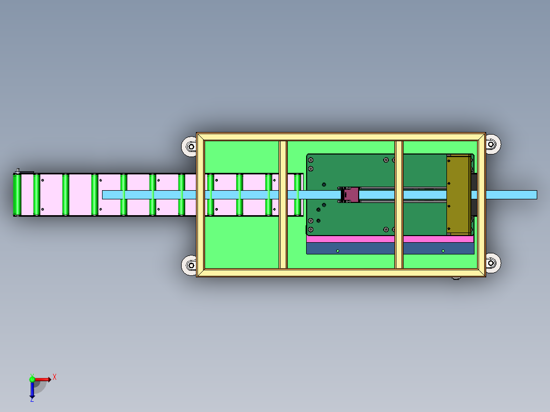 织带高速裁断机sw18可编辑俯视图