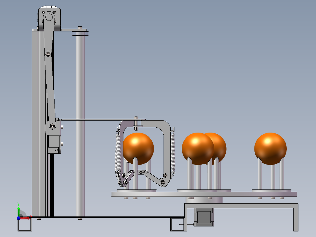 自动橘子剥皮机前视图