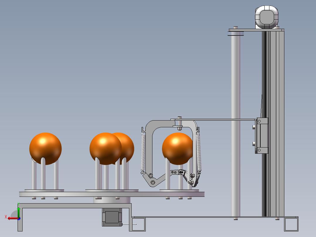 自动橘子剥皮机后视图