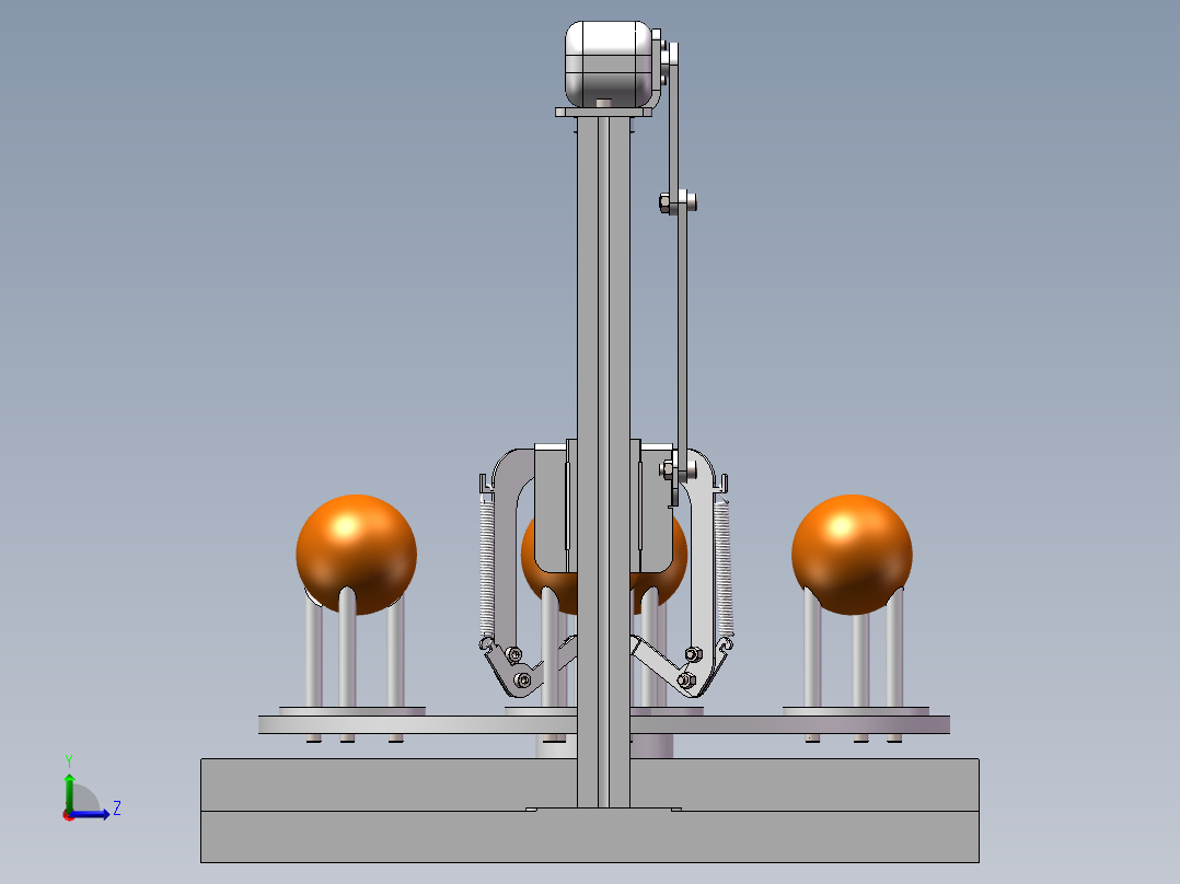 自动橘子剥皮机左视图