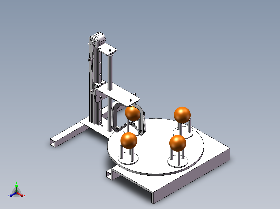 自动橘子剥皮机正等轴测图