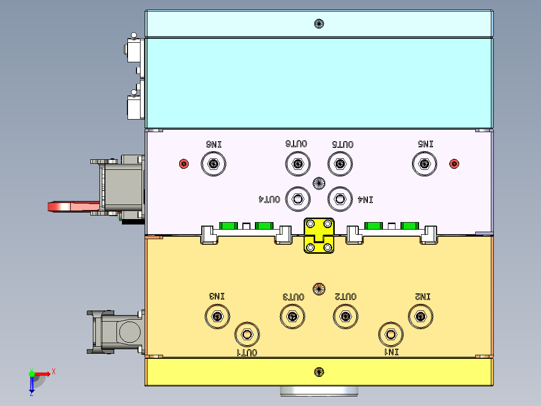 塑料热注道模具设计俯视图