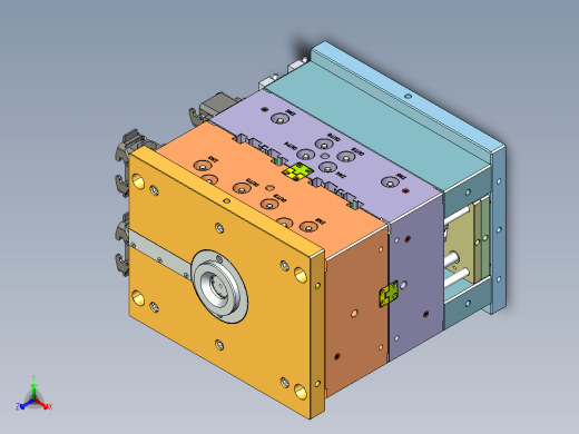 塑料热注道模具设计正等轴测缩略图