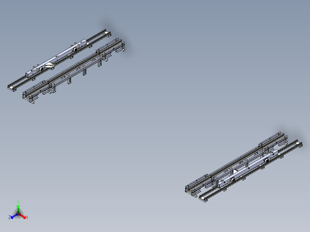 液压式拔爪车正等轴测图