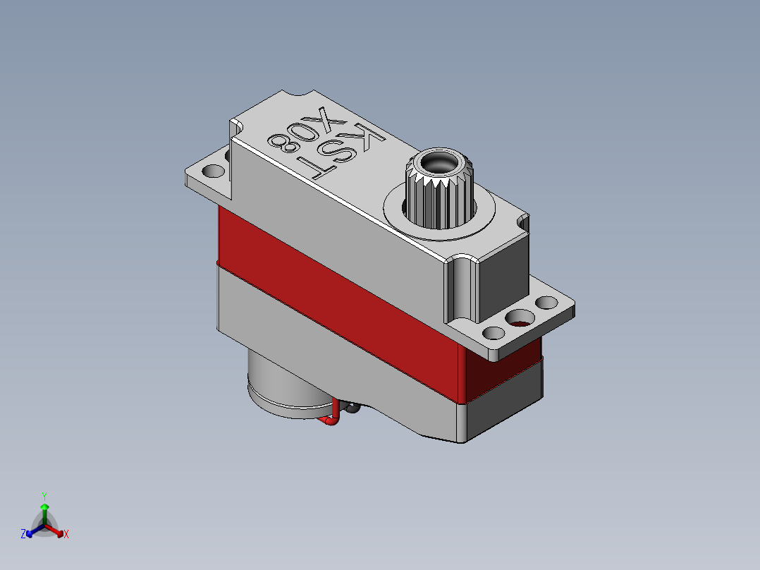 舵机(86)正等轴测图