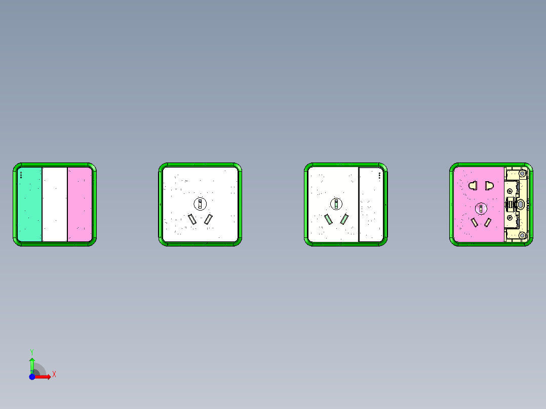 精美开关插座前视图