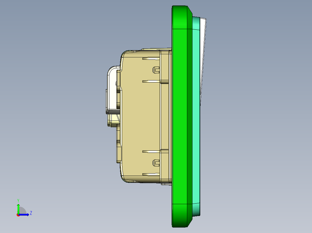 精美开关插座左视图