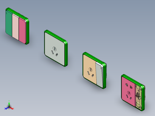 精美开关插座正等轴测缩略图