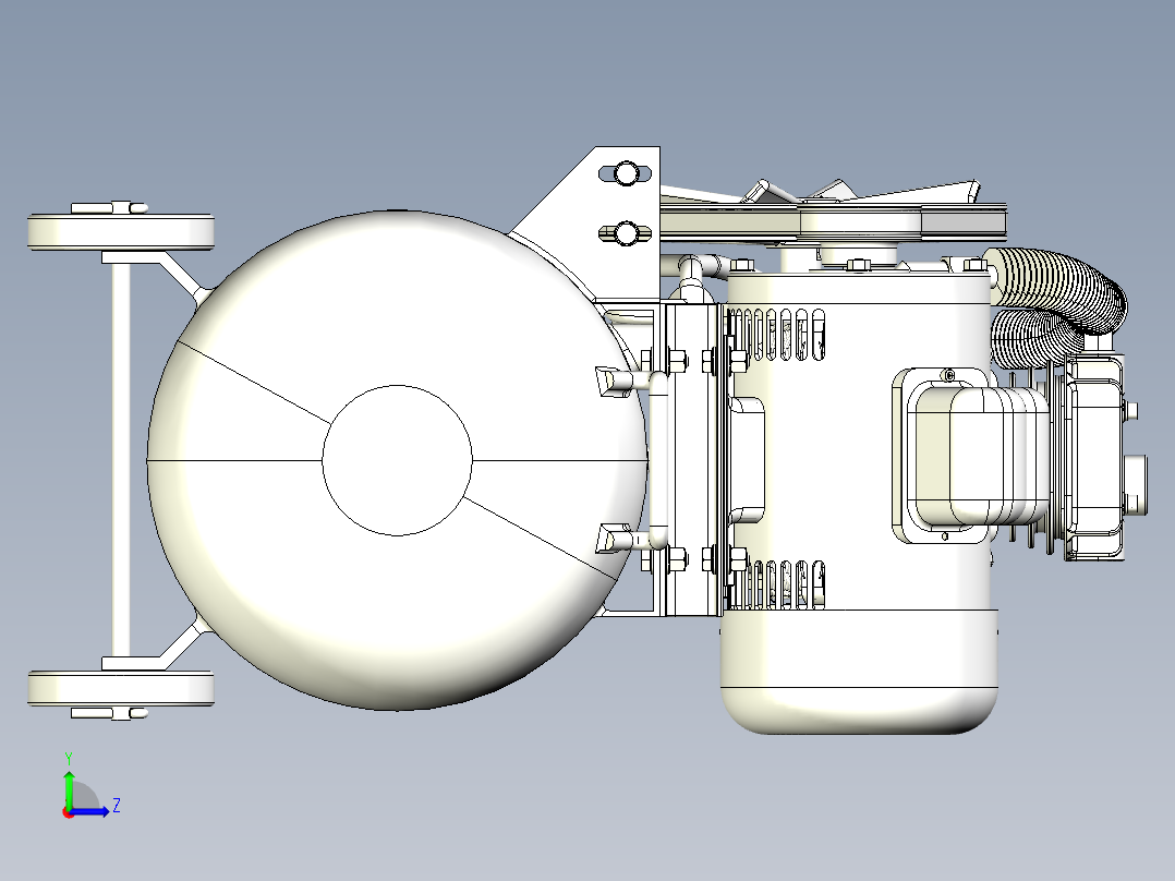 空气压缩机左视图