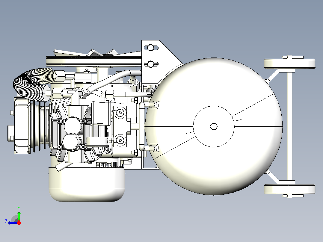 空气压缩机右视图