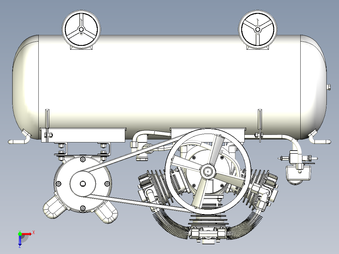 空气压缩机俯视图