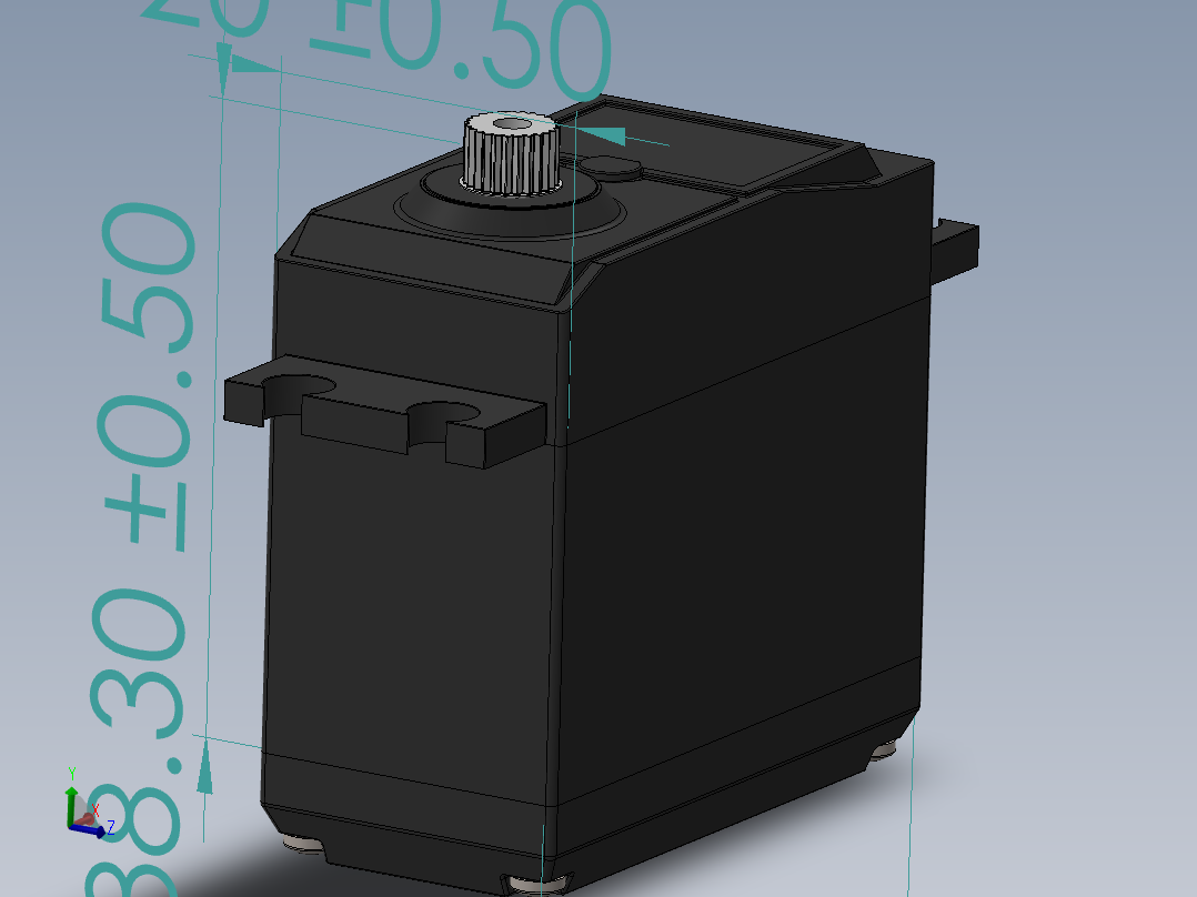 舵机(107)主视图