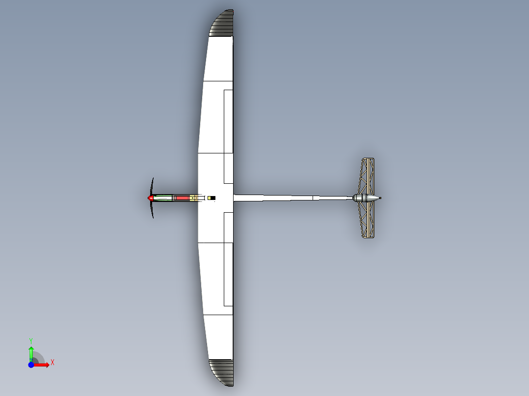 B2005165-遥控电机滑翔机前视图