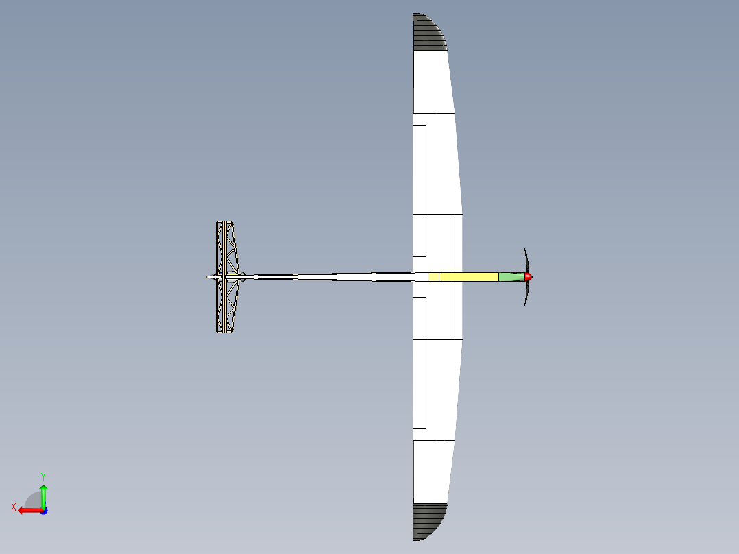B2005165-遥控电机滑翔机后视图