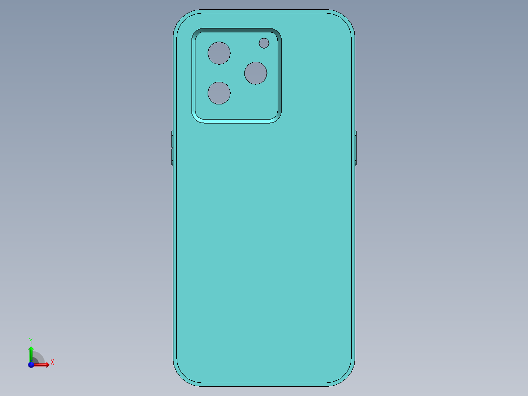 手机壳 Solidworks 模型前视图