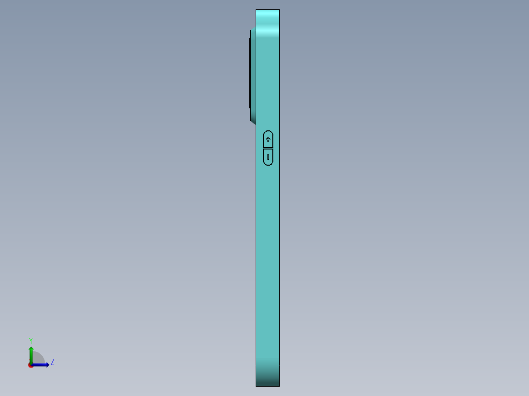 手机壳 Solidworks 模型左视图