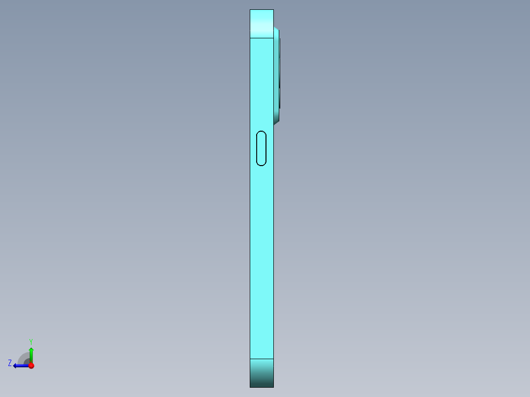 手机壳 Solidworks 模型右视图