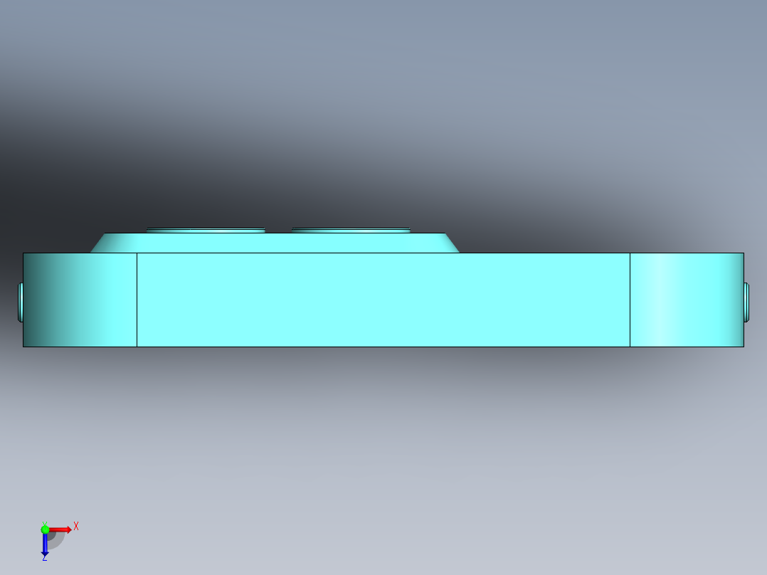 手机壳 Solidworks 模型俯视图