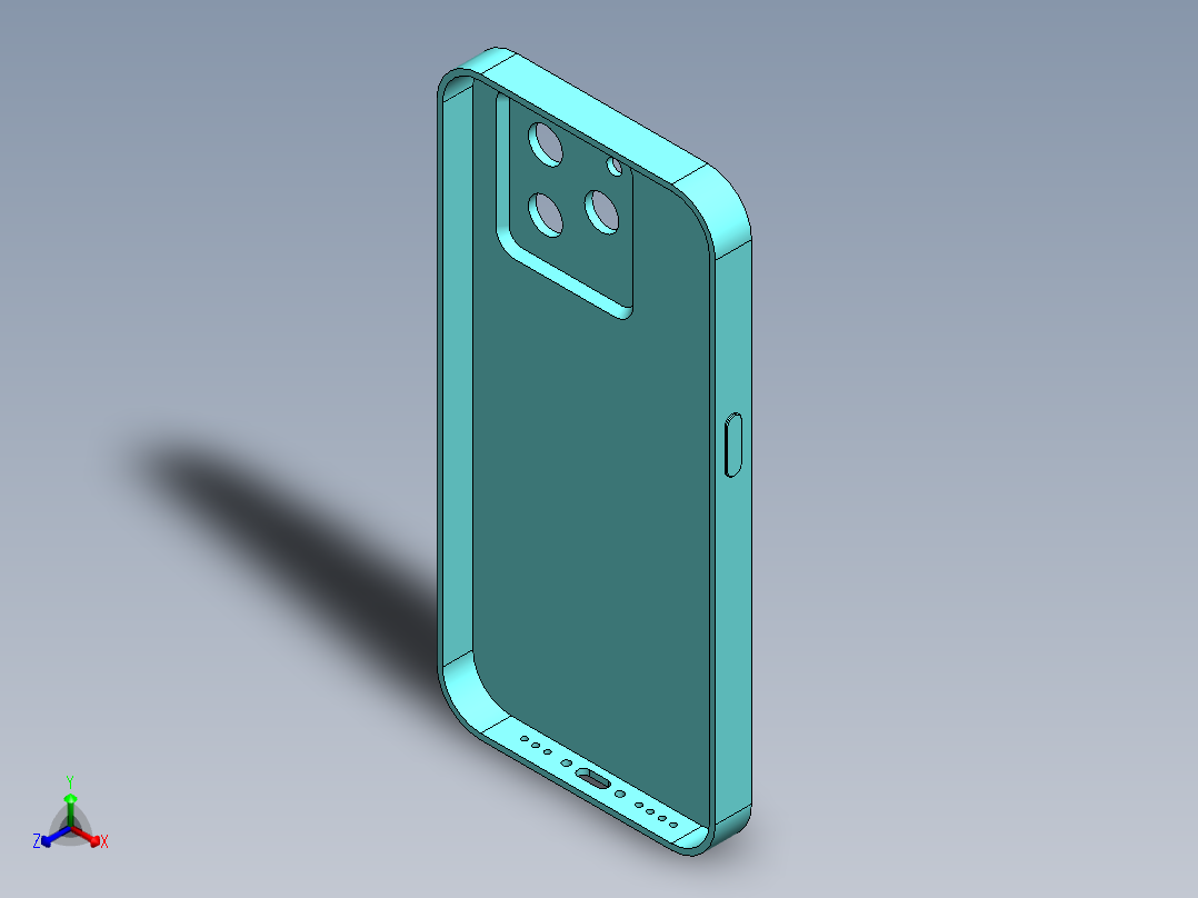 手机壳 Solidworks 模型正等轴测图