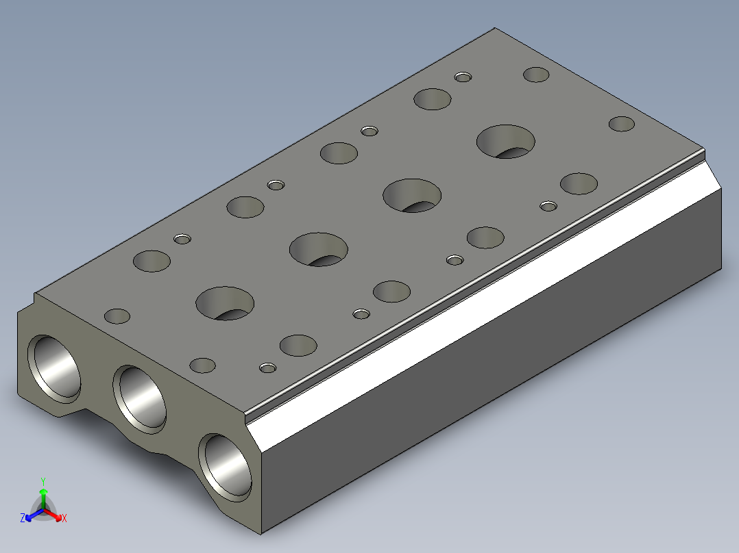 汇流板200M4F正等轴测图