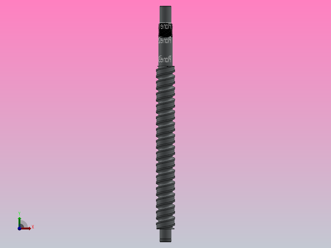 SCR1610滚珠丝杠(可调整大小)前视图