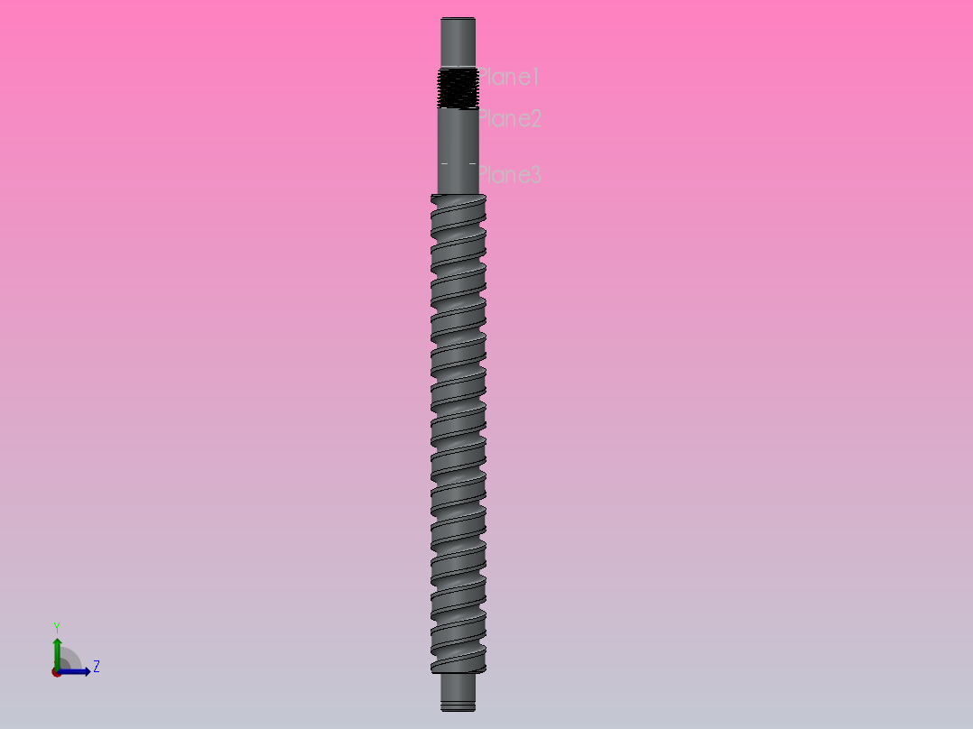 SCR1610滚珠丝杠(可调整大小)左视图