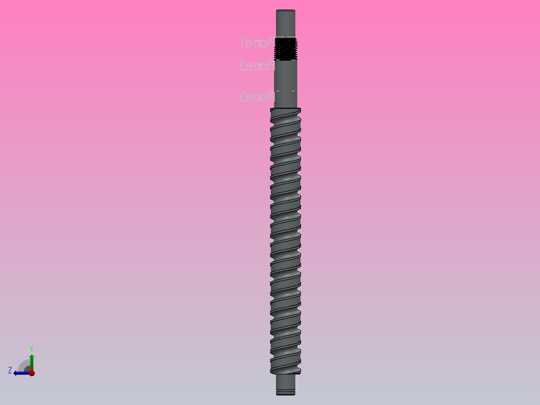 SCR1610滚珠丝杠(可调整大小)右视图