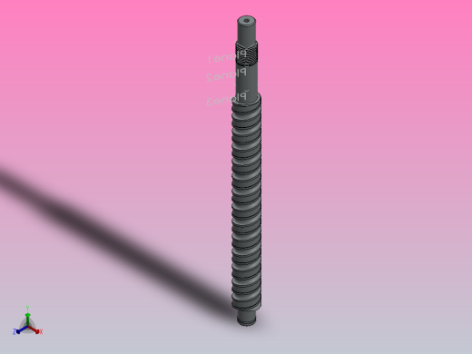 SCR1610滚珠丝杠(可调整大小)正等轴测缩略图