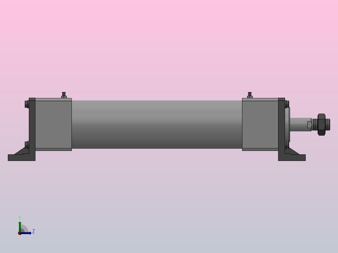RHC（φ50～φ100）高速气缸[RHCL100-300]左视图