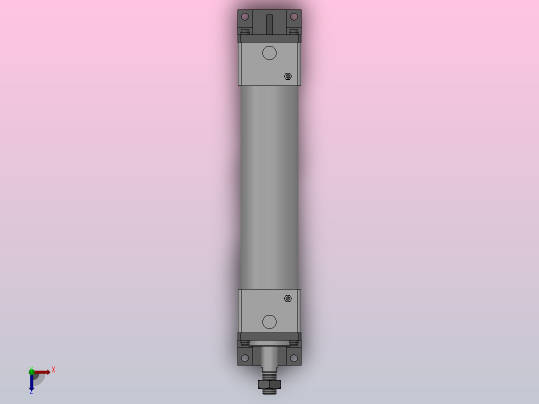 RHC（φ50～φ100）高速气缸[RHCL100-300]俯视图