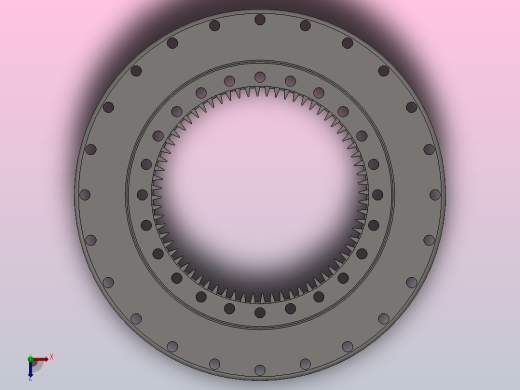 内齿式三排圆柱滚子组合轴承_133.25.500俯视缩略图