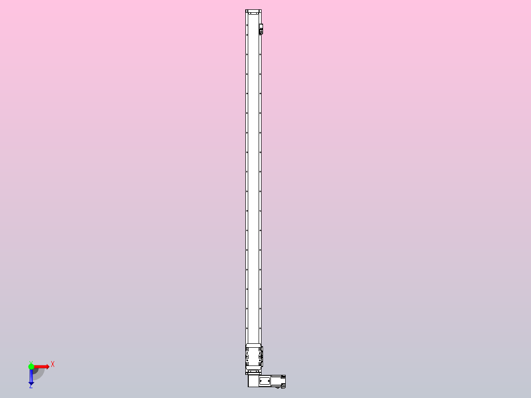 机器人皮带驱动直线轴TPA-GCB-80-P60-L1650-DL-M20-N3俯视图