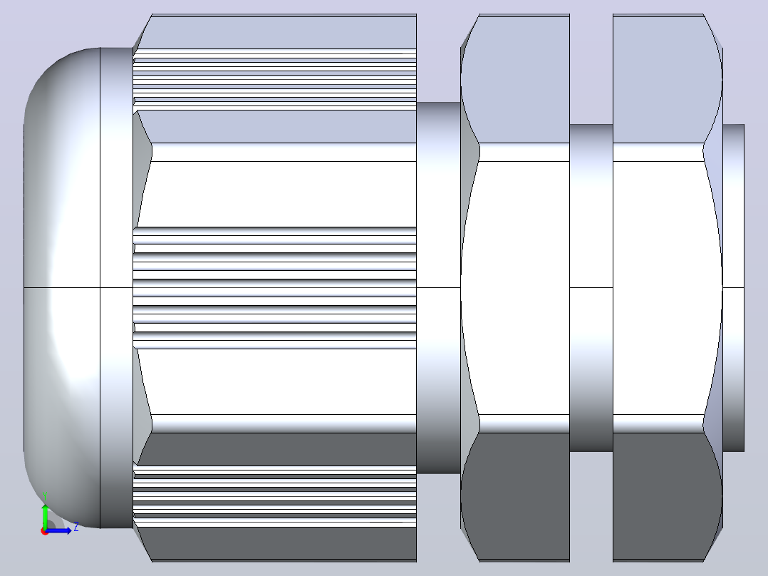 电缆压盖PG头(1)左视图