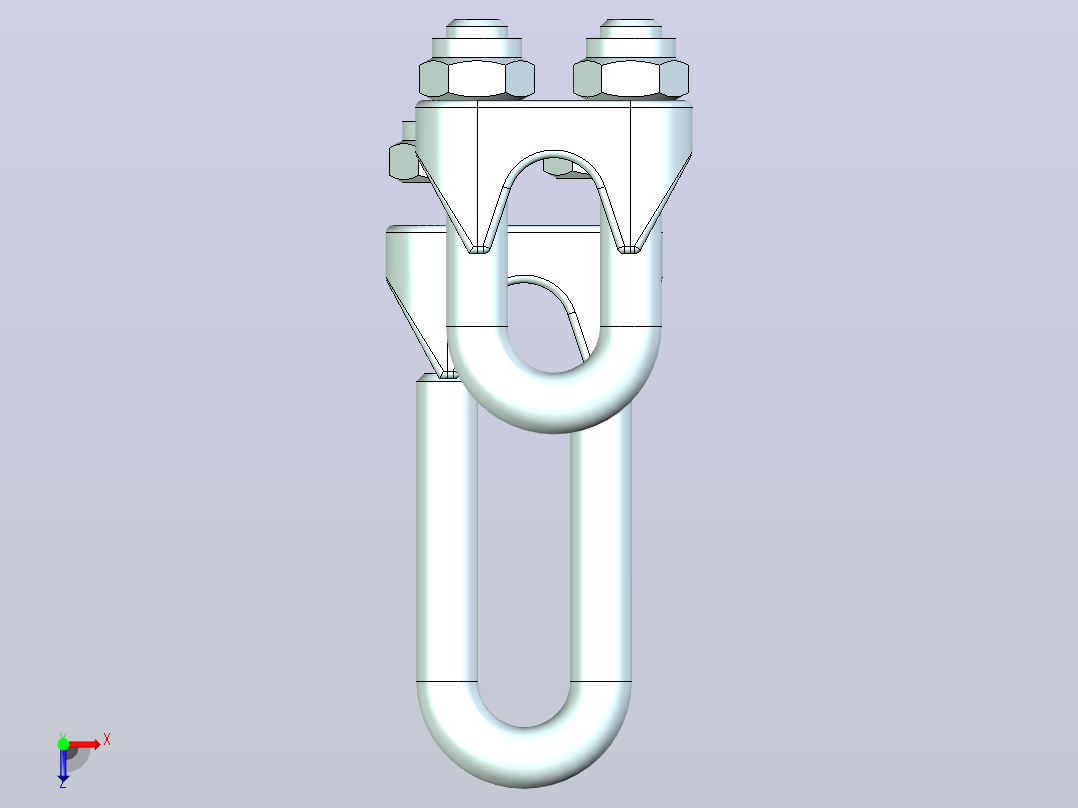 绳夹- M8俯视图