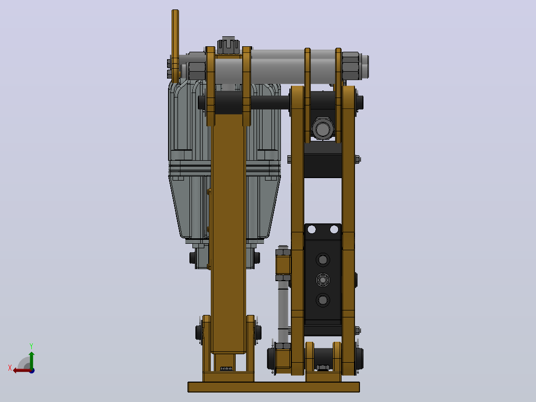 YP11系列电力液压盘式制动器YP11-220-400×20-ⅠB-CL.RL.WL.HL.H后视图