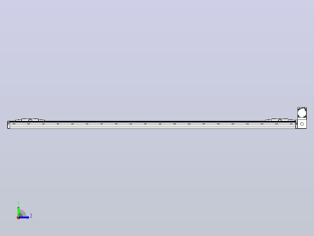 皮带直线轴双滑块型TPA-GCBS-120-P70-L750-RU-M20-N3左视图