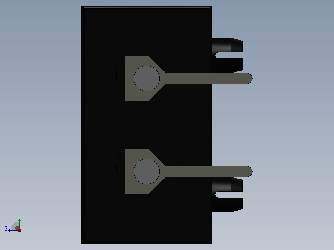交流电源 PCB 连接器右视图