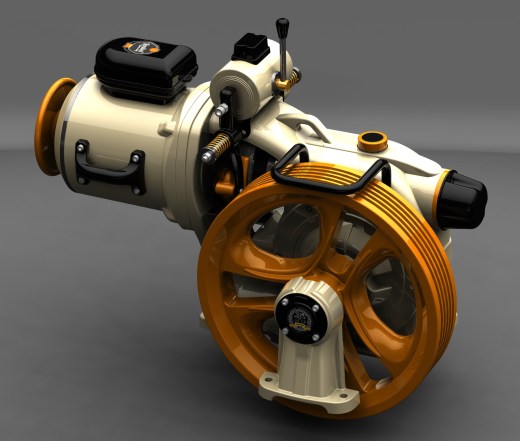 电梯曳引机3D模型缩略图