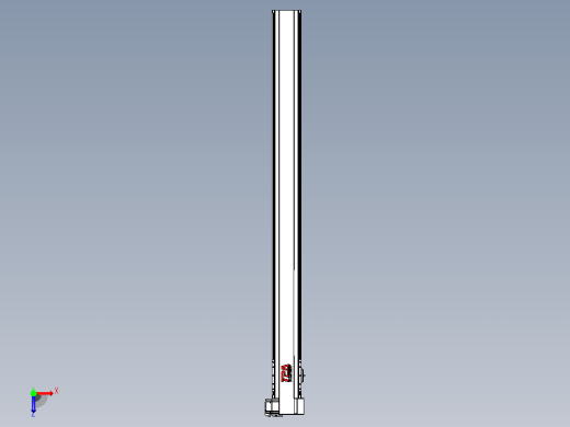 皮带直线轴半封闭可选导轨TPA-HNB-120D-110-L1350-RP-Y-P40-N3俯视缩略图